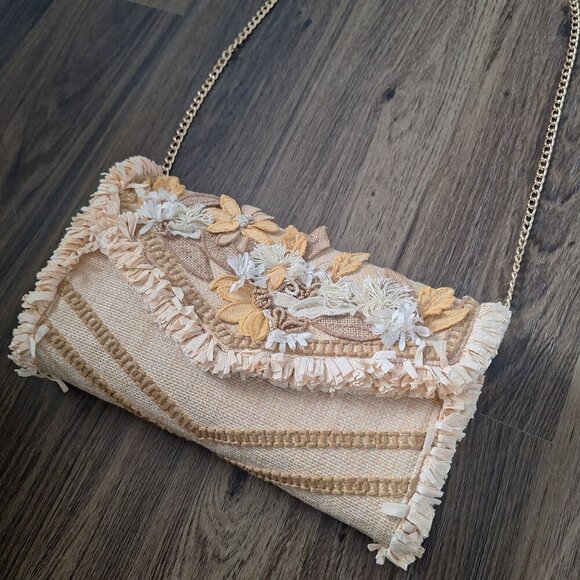 NWOT Chico's 100% Olefin Crossbody Bag Purse Boho Floral Cottage Preppy - Picture 5 of 8